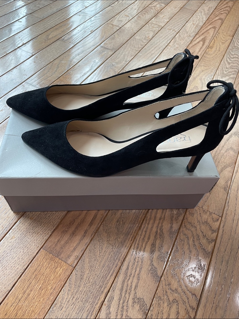 Franco Sarto Black Suede heels